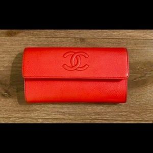 Chanel Caviar Long Flap Wallet